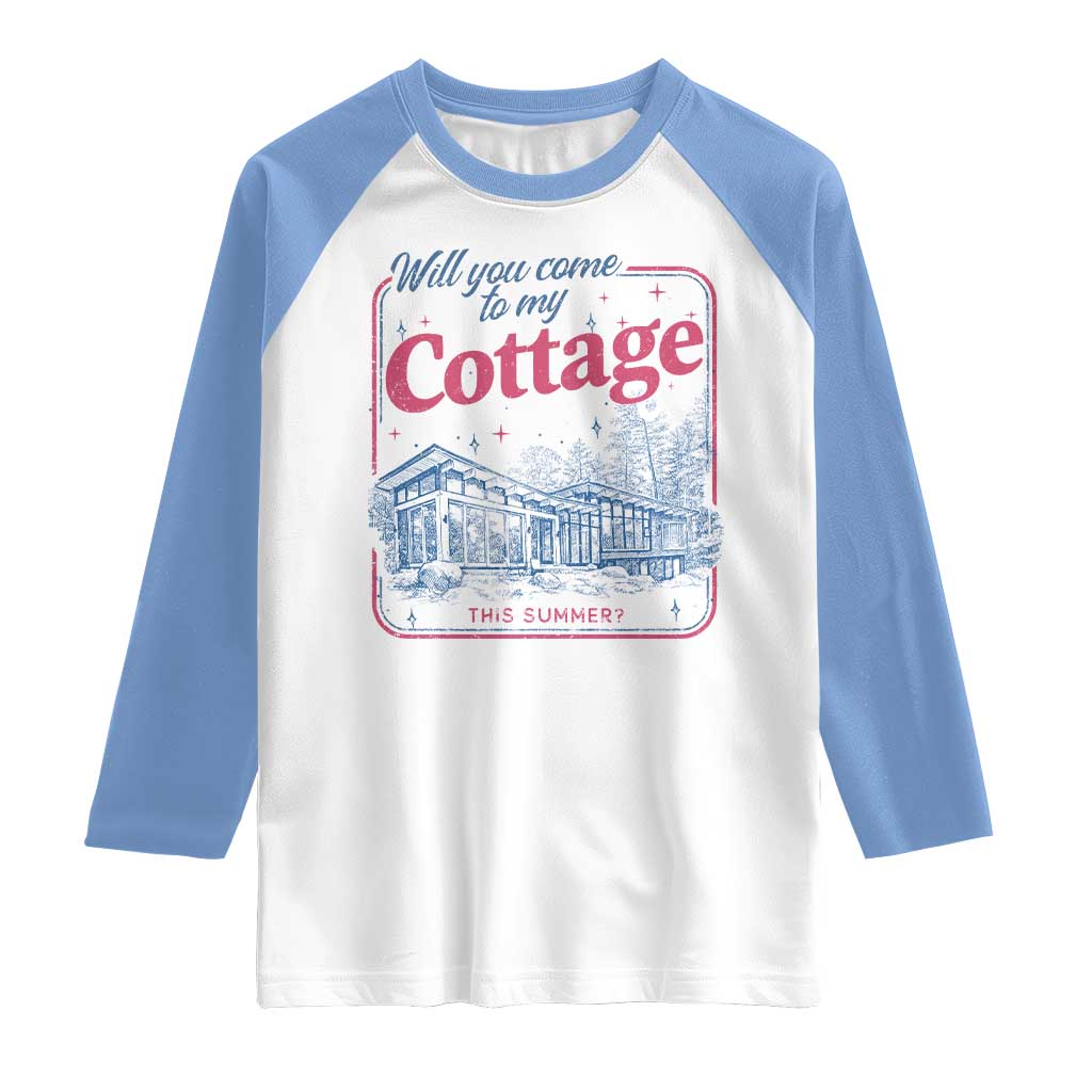 Will You Come To My Cottage This Summer Raglan Shirt LGBT Romance Hockey Fan
