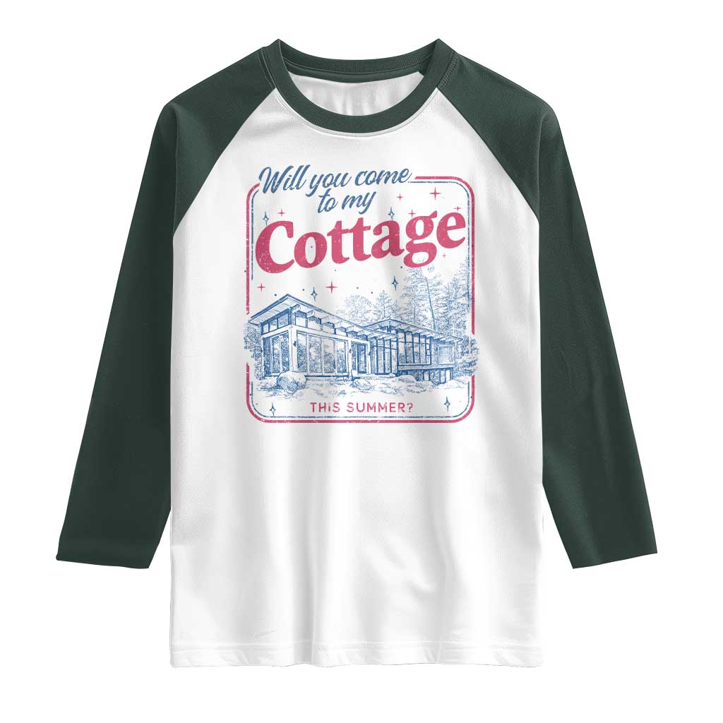 Will You Come To My Cottage This Summer Raglan Shirt LGBT Romance Hockey Fan