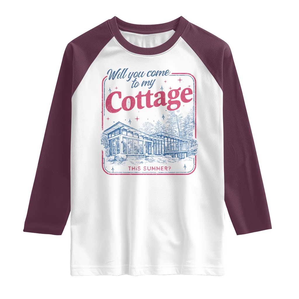 Will You Come To My Cottage This Summer Raglan Shirt LGBT Romance Hockey Fan