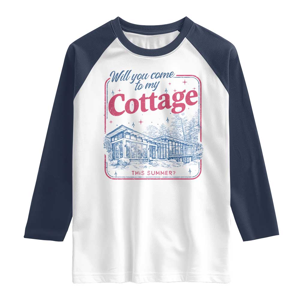Will You Come To My Cottage This Summer Raglan Shirt LGBT Romance Hockey Fan
