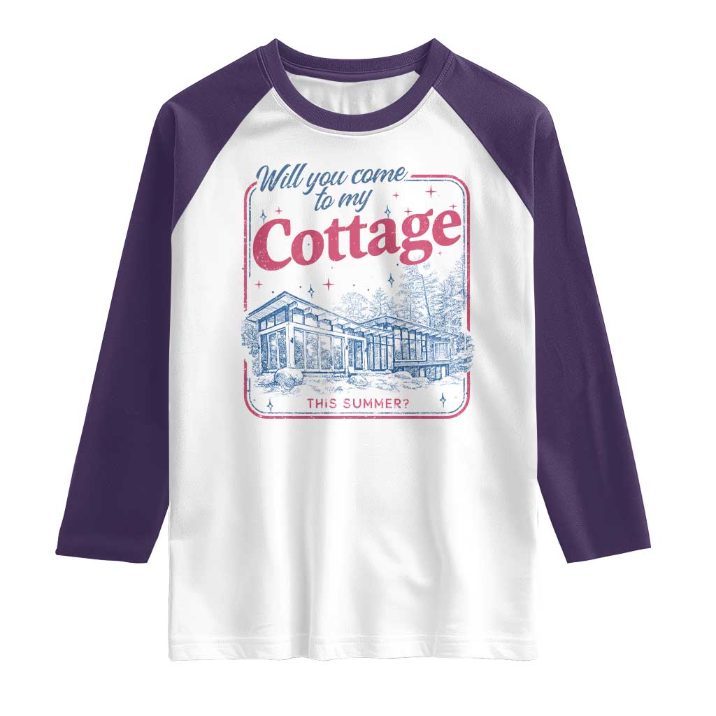 Will You Come To My Cottage This Summer Raglan Shirt LGBT Romance Hockey Fan