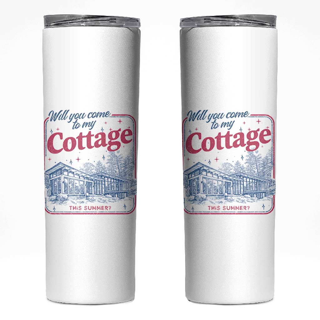 Will You Come To My Cottage This Summer Skinny Tumbler LGBT Romance Hockey Fan
