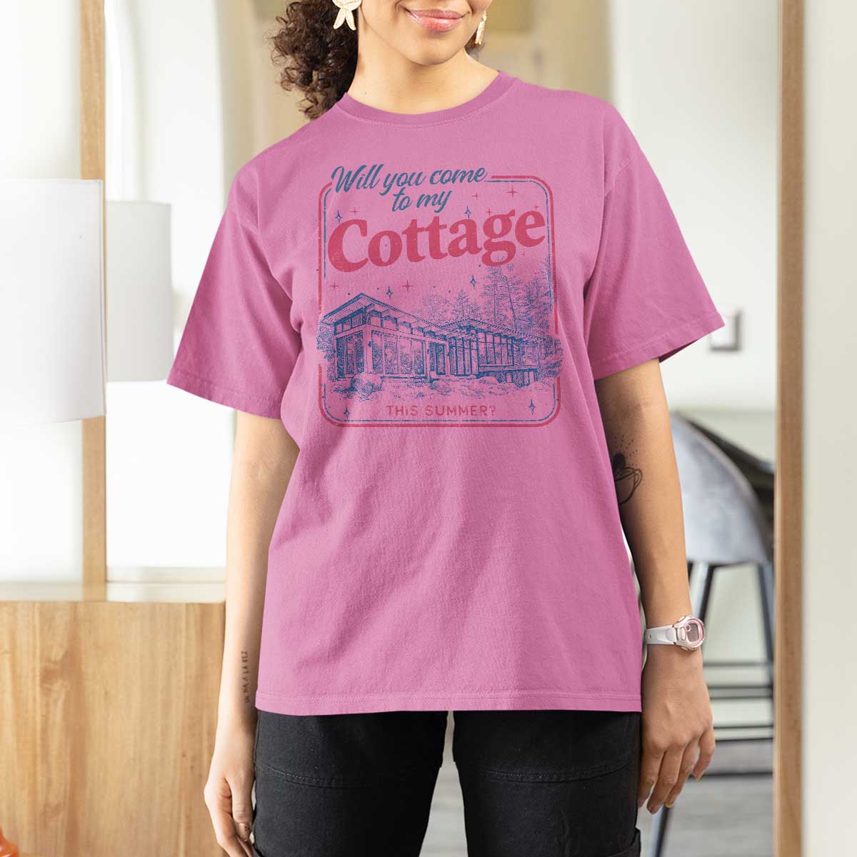 Will You Come To My Cottage This Summer T Shirt For Women LGBT Romance Hockey Fan