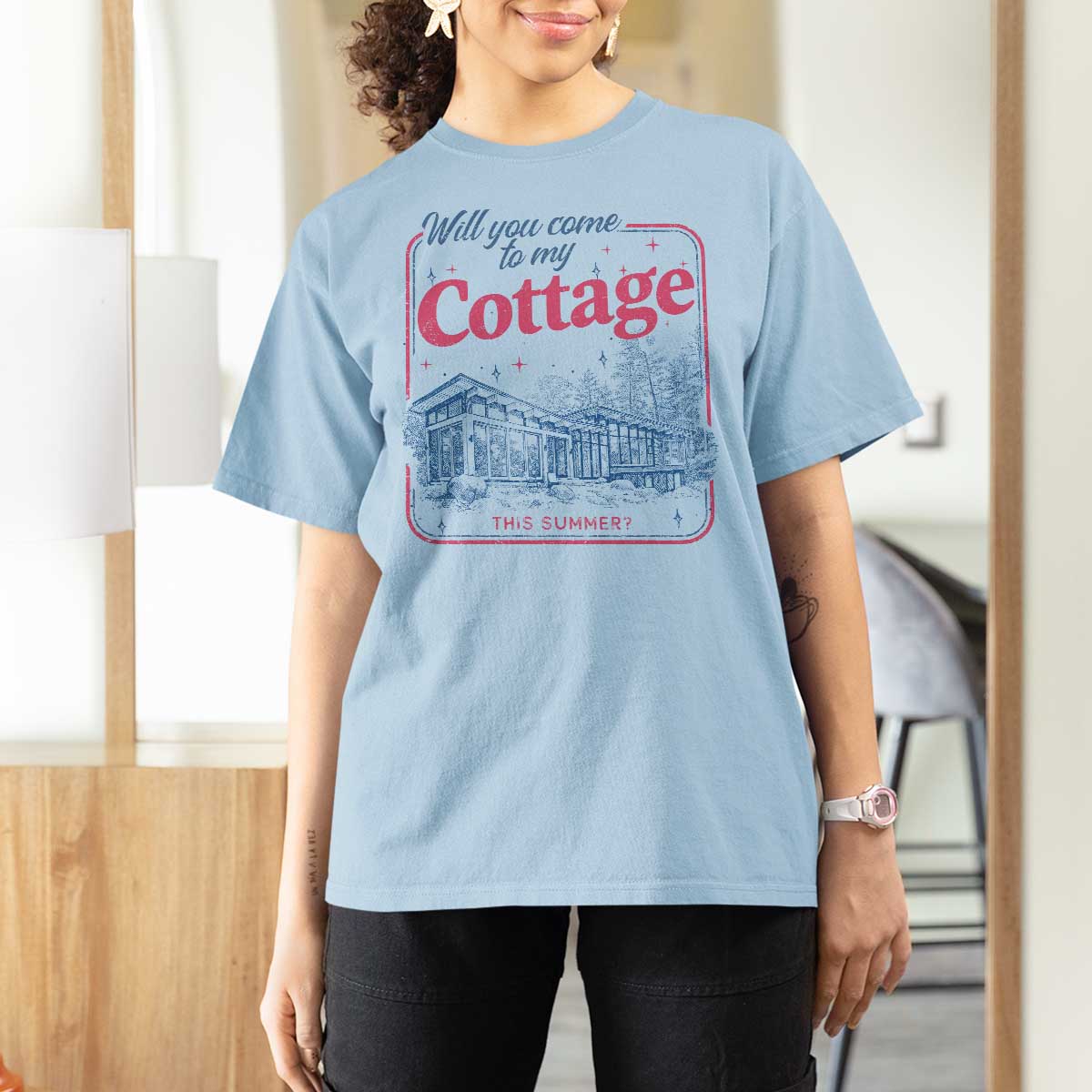 Will You Come To My Cottage This Summer T Shirt For Women LGBT Romance Hockey Fan