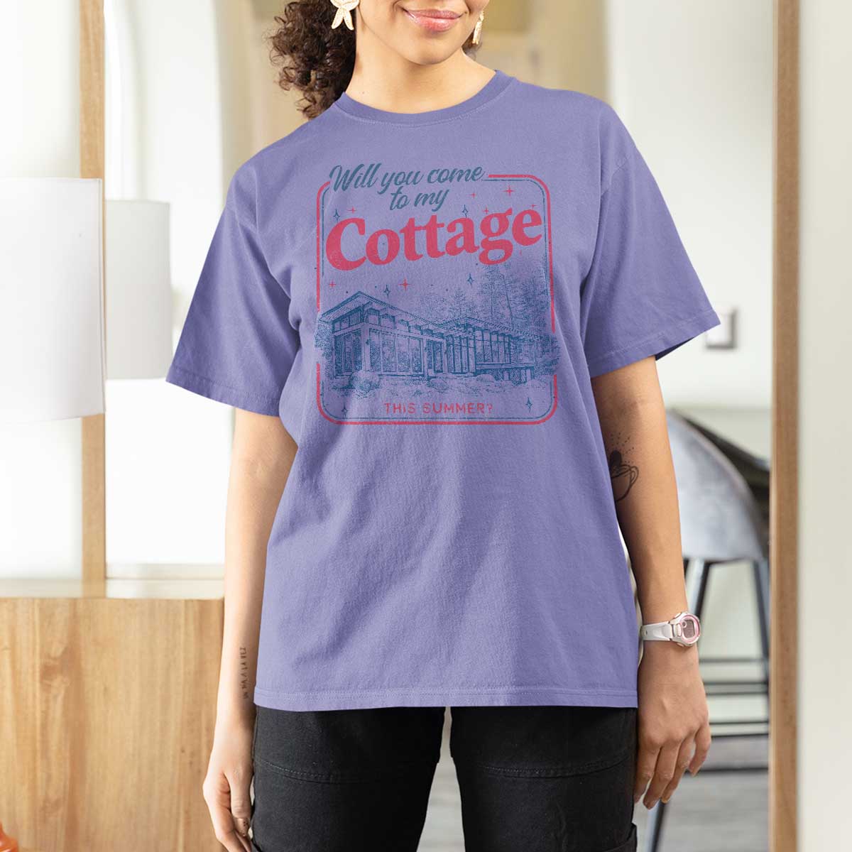 Will You Come To My Cottage This Summer T Shirt For Women LGBT Romance Hockey Fan
