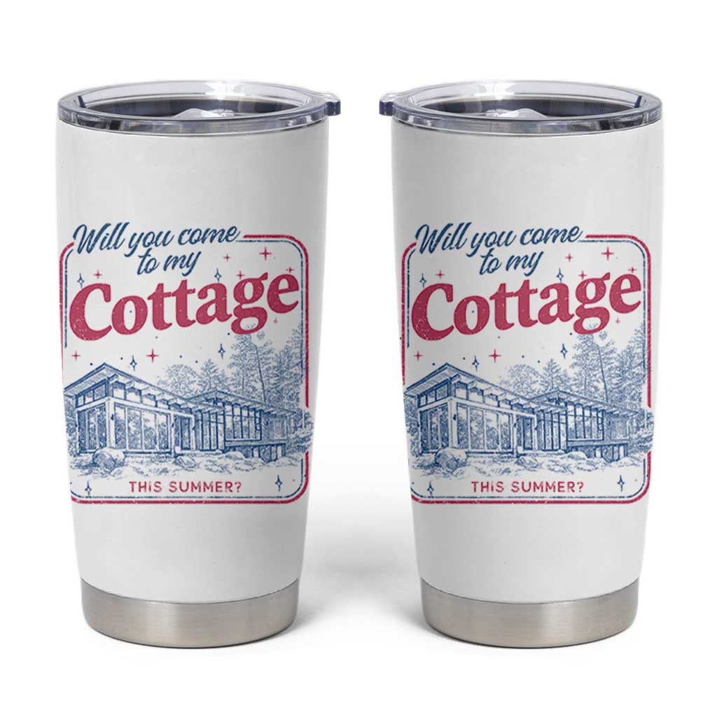 Will You Come To My Cottage This Summer Tumbler Cup LGBT Romance Hockey Fan