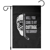 Will You Come To My Cottage This Summer Garden Flag Retro LGBT Romance Hockey Fan