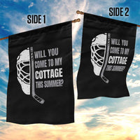 Will You Come To My Cottage This Summer Garden Flag Retro LGBT Romance Hockey Fan