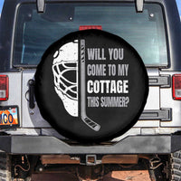 Will You Come To My Cottage This Summer Spare Tire Cover Retro LGBT Romance Hockey Fan
