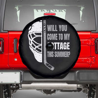 Will You Come To My Cottage This Summer Spare Tire Cover Retro LGBT Romance Hockey Fan