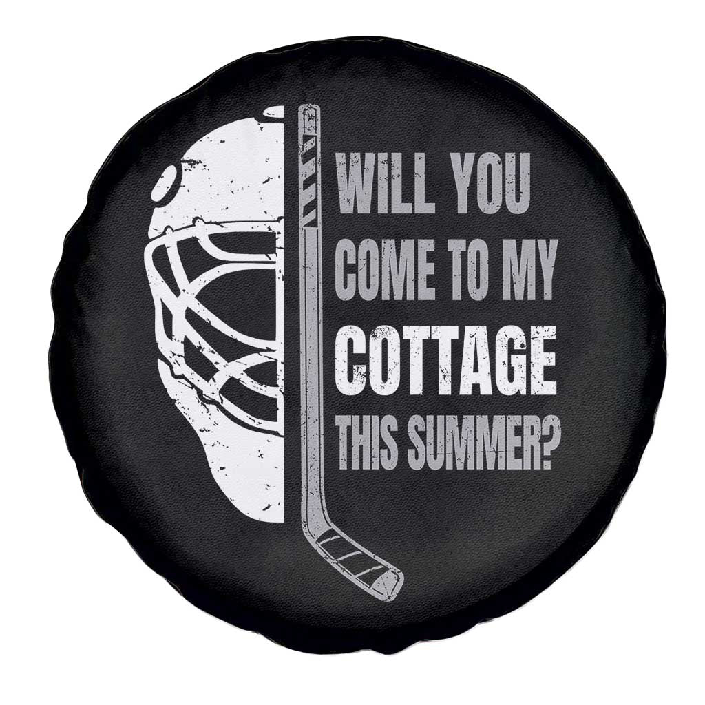 Will You Come To My Cottage This Summer Spare Tire Cover Retro LGBT Romance Hockey Fan