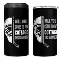 Will You Come To My Cottage This Summer 4 in 1 Can Cooler Tumbler Retro LGBT Romance Hockey Fan