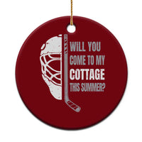 Will You Come To My Cottage This Summer Ceramic Ornament Retro LGBT Romance Hockey Fan