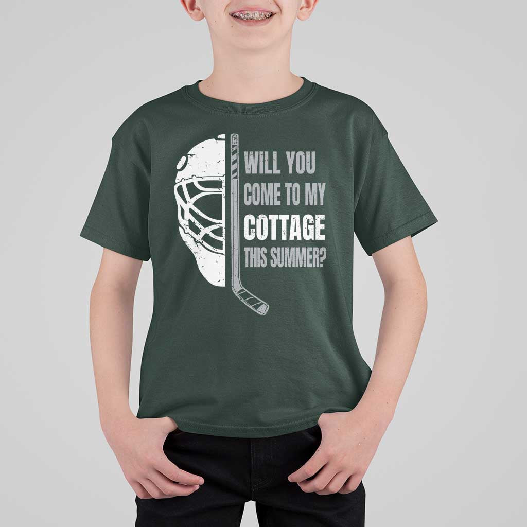 Will You Come To My Cottage This Summer T Shirt For Kid Retro LGBT Romance Hockey Fan