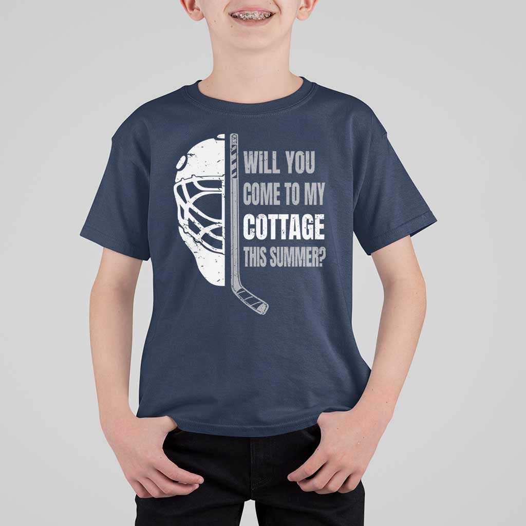 Will You Come To My Cottage This Summer T Shirt For Kid Retro LGBT Romance Hockey Fan