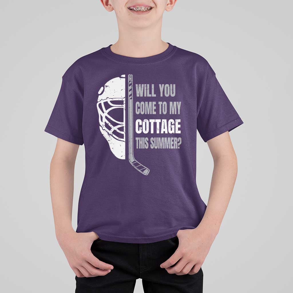 Will You Come To My Cottage This Summer T Shirt For Kid Retro LGBT Romance Hockey Fan