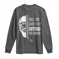 Will You Come To My Cottage This Summer Long Sleeve Shirt Retro LGBT Romance Hockey Fan