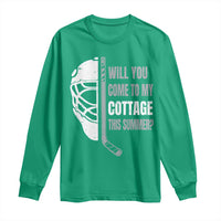 Will You Come To My Cottage This Summer Long Sleeve Shirt Retro LGBT Romance Hockey Fan