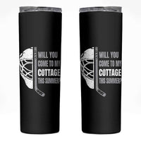 Will You Come To My Cottage This Summer Skinny Tumbler Retro LGBT Romance Hockey Fan
