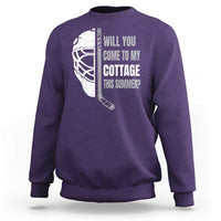 Will You Come To My Cottage This Summer Sweatshirt Retro LGBT Romance Hockey Fan