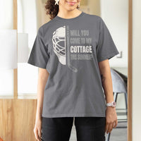 Will You Come To My Cottage This Summer T Shirt For Women Retro LGBT Romance Hockey Fan