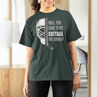 Will You Come To My Cottage This Summer T Shirt For Women Retro LGBT Romance Hockey Fan