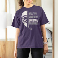 Will You Come To My Cottage This Summer T Shirt For Women Retro LGBT Romance Hockey Fan