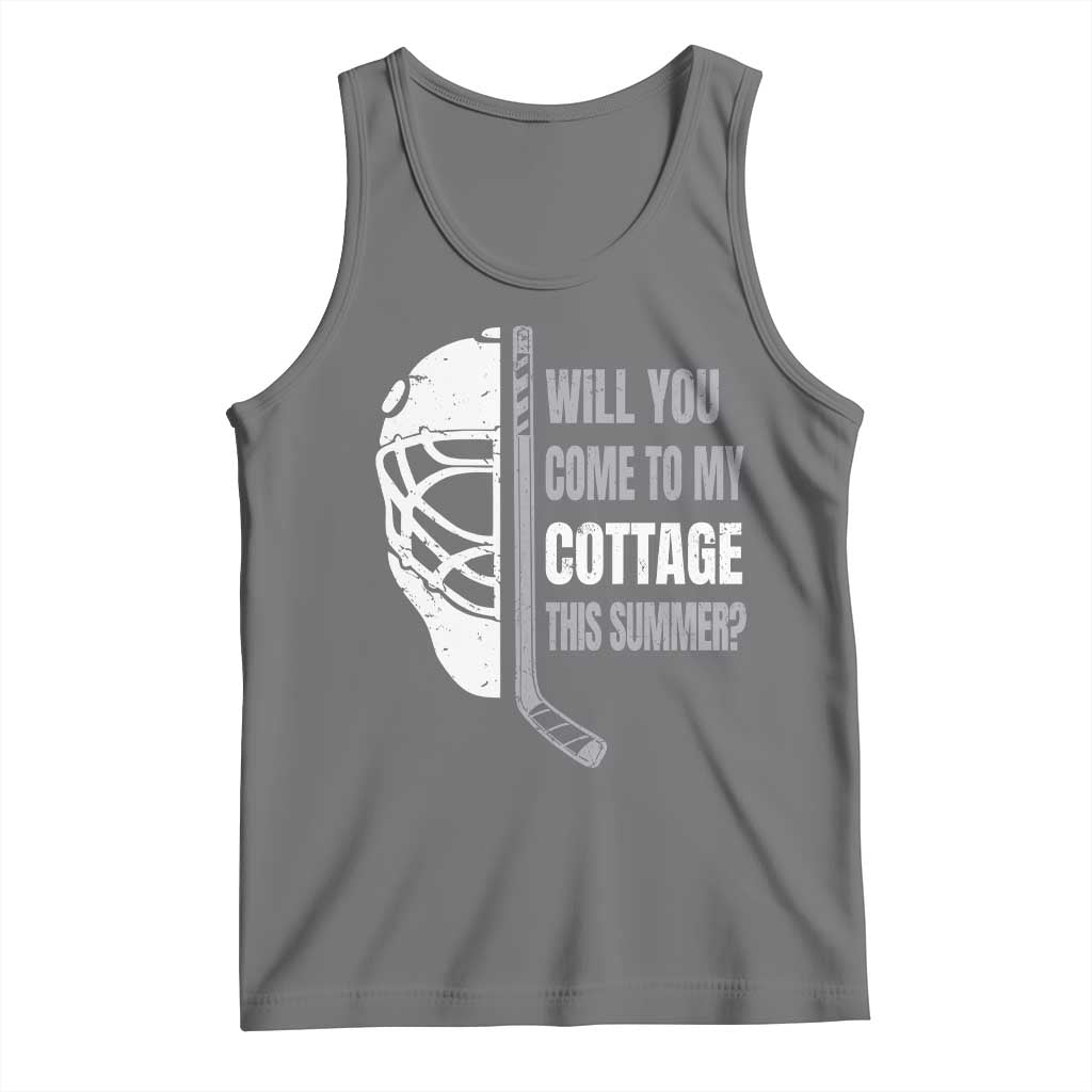 Will You Come To My Cottage This Summer Tank Top Retro LGBT Romance Hockey Fan