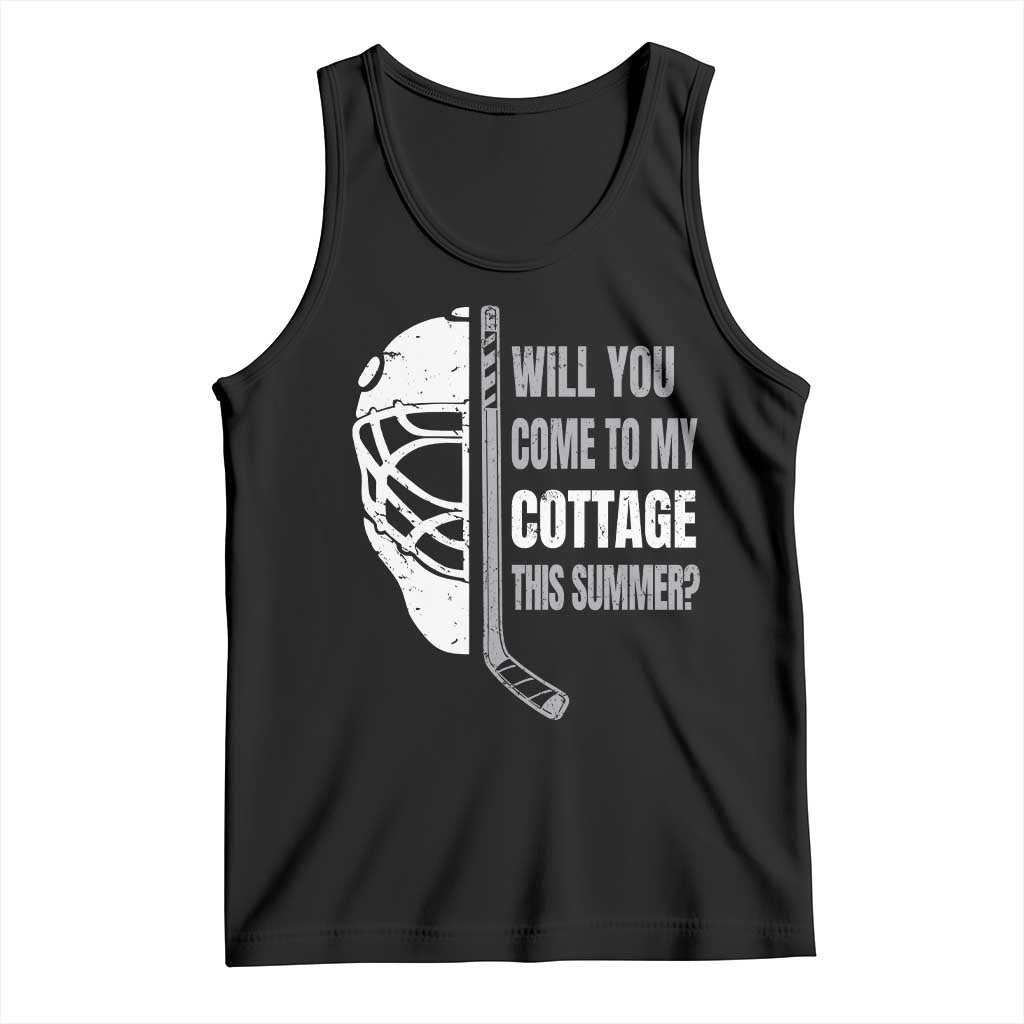 Will You Come To My Cottage This Summer Tank Top Retro LGBT Romance Hockey Fan