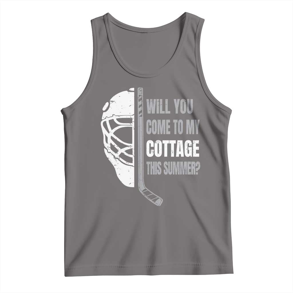 Will You Come To My Cottage This Summer Tank Top Retro LGBT Romance Hockey Fan