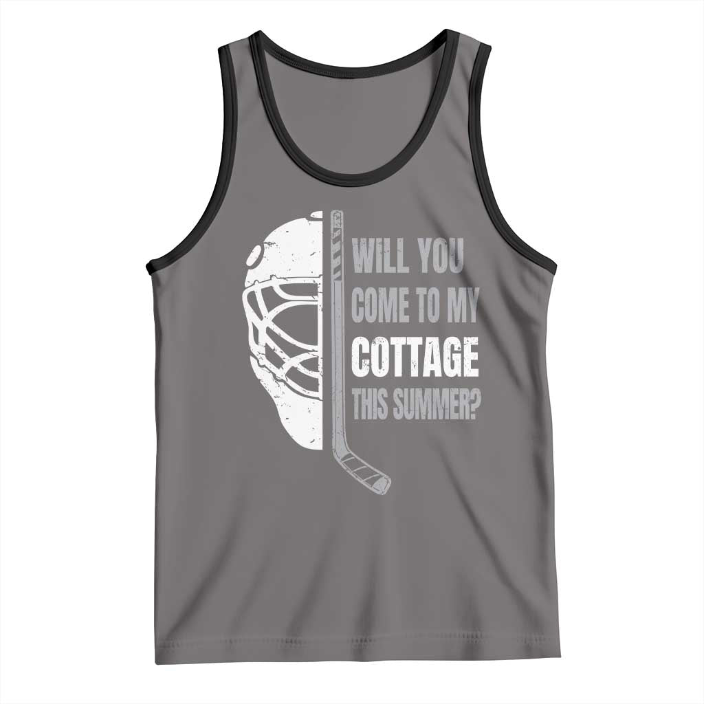 Will You Come To My Cottage This Summer Tank Top Retro LGBT Romance Hockey Fan