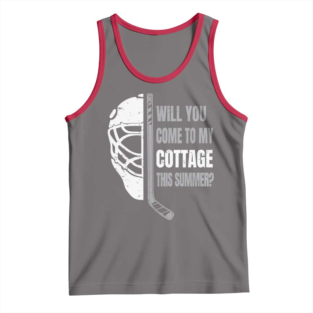Will You Come To My Cottage This Summer Tank Top Retro LGBT Romance Hockey Fan
