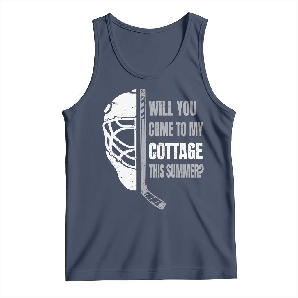 Will You Come To My Cottage This Summer Tank Top Retro LGBT Romance Hockey Fan