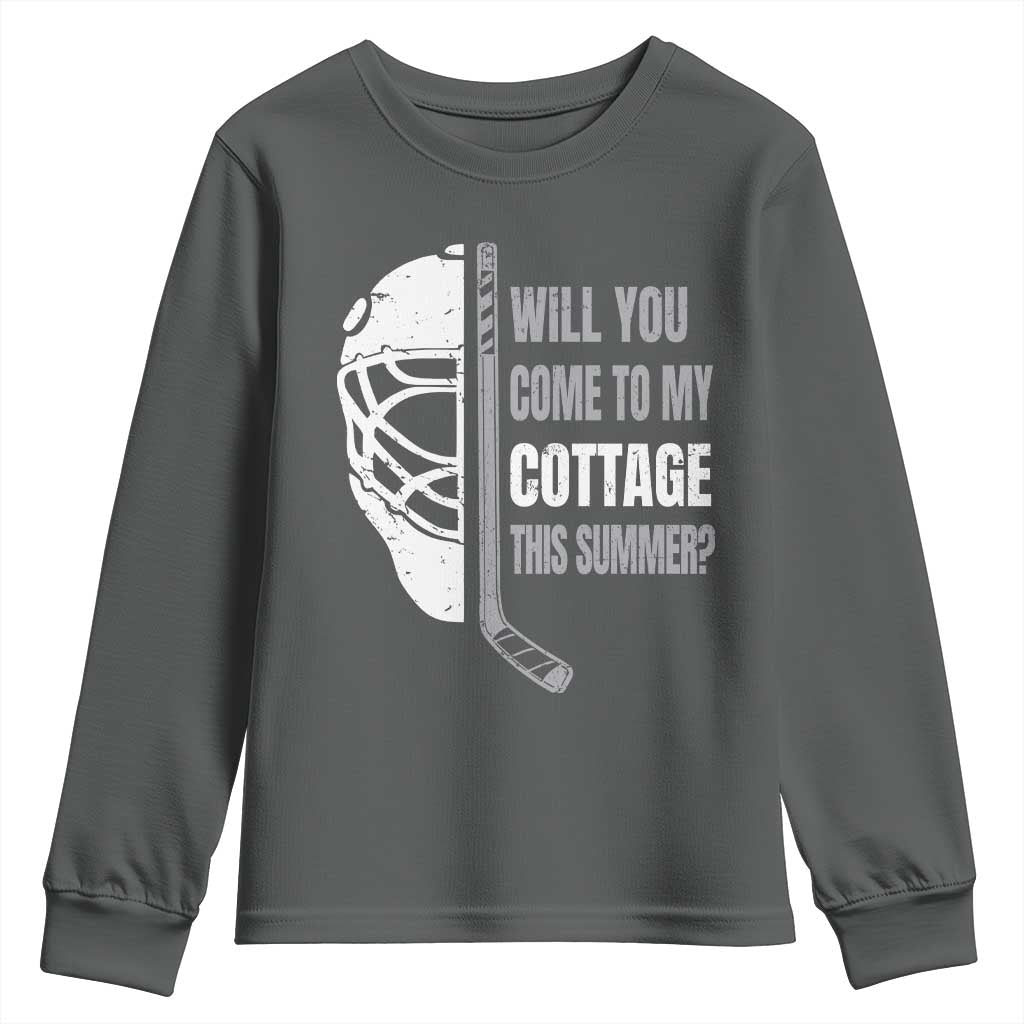 Will You Come To My Cottage This Summer Youth Sweatshirt Retro LGBT Romance Hockey Fan