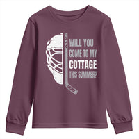 Will You Come To My Cottage This Summer Youth Sweatshirt Retro LGBT Romance Hockey Fan