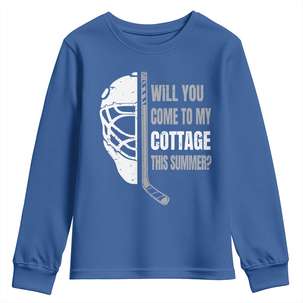 Will You Come To My Cottage This Summer Youth Sweatshirt Retro LGBT Romance Hockey Fan
