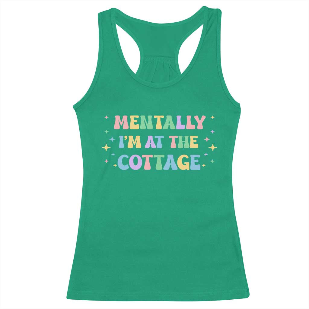 LGBT Romance Hockey Racerback Tank Top Mentally Im At The Cottage Team Hollanov Fan