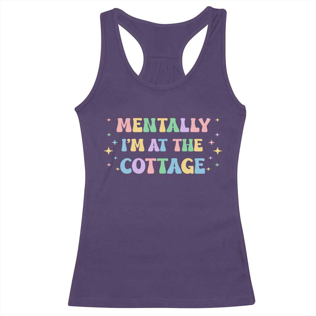 LGBT Romance Hockey Racerback Tank Top Mentally Im At The Cottage Team Hollanov Fan