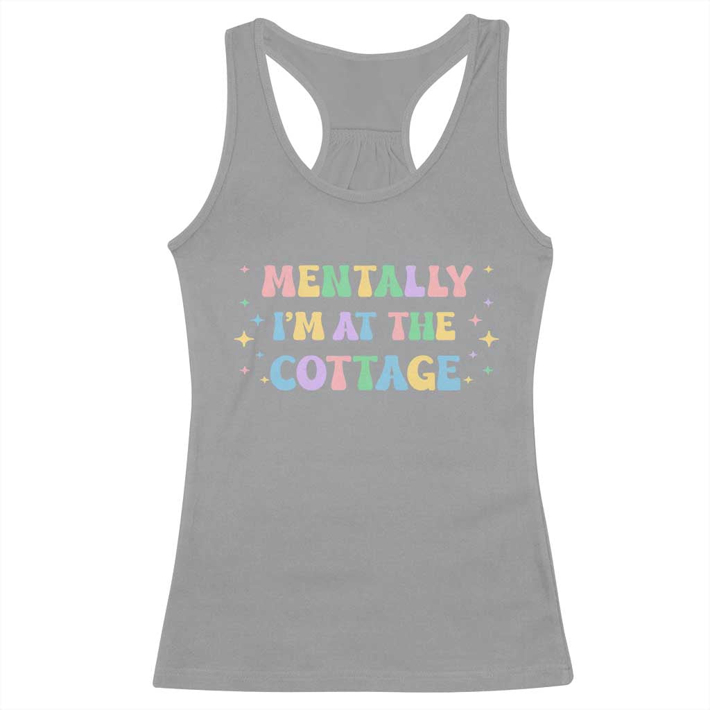 LGBT Romance Hockey Racerback Tank Top Mentally Im At The Cottage Team Hollanov Fan