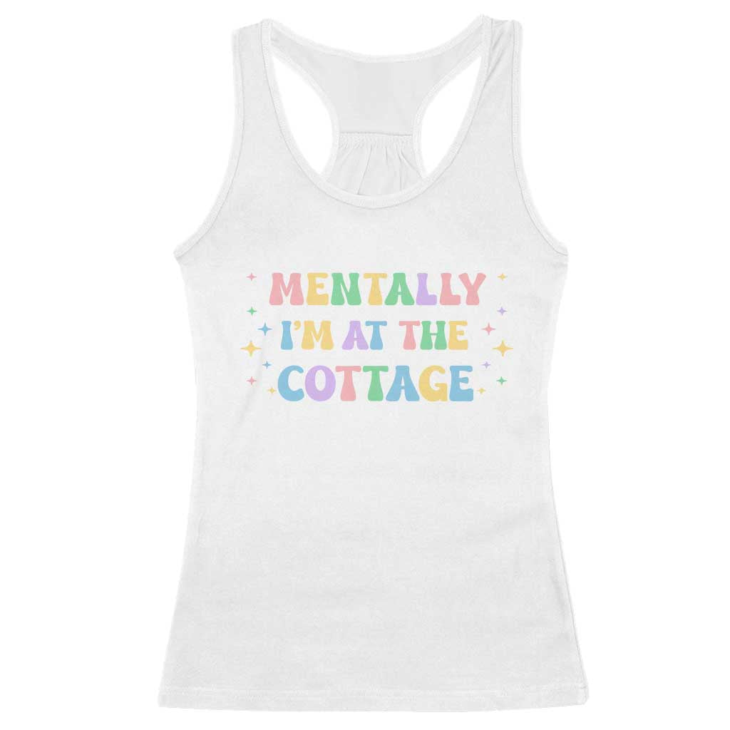 LGBT Romance Hockey Racerback Tank Top Mentally Im At The Cottage Team Hollanov Fan