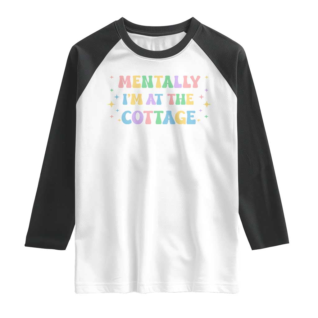 LGBT Romance Hockey Raglan Shirt Mentally Im At The Cottage Team Hollanov Fan