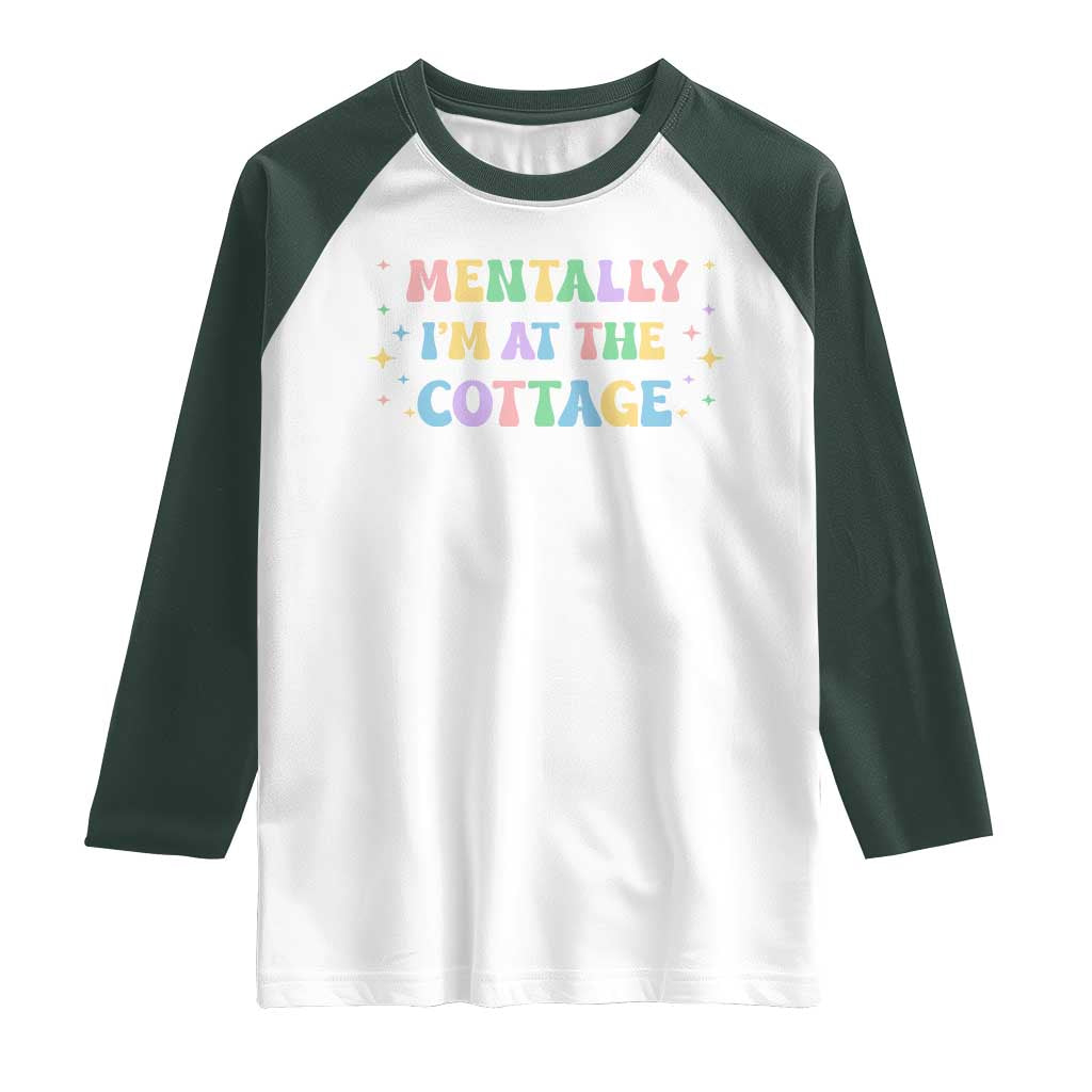 LGBT Romance Hockey Raglan Shirt Mentally Im At The Cottage Team Hollanov Fan