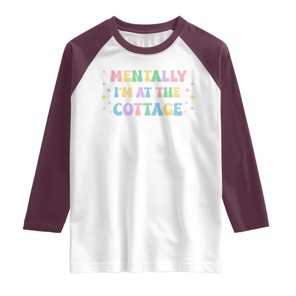 LGBT Romance Hockey Raglan Shirt Mentally Im At The Cottage Team Hollanov Fan