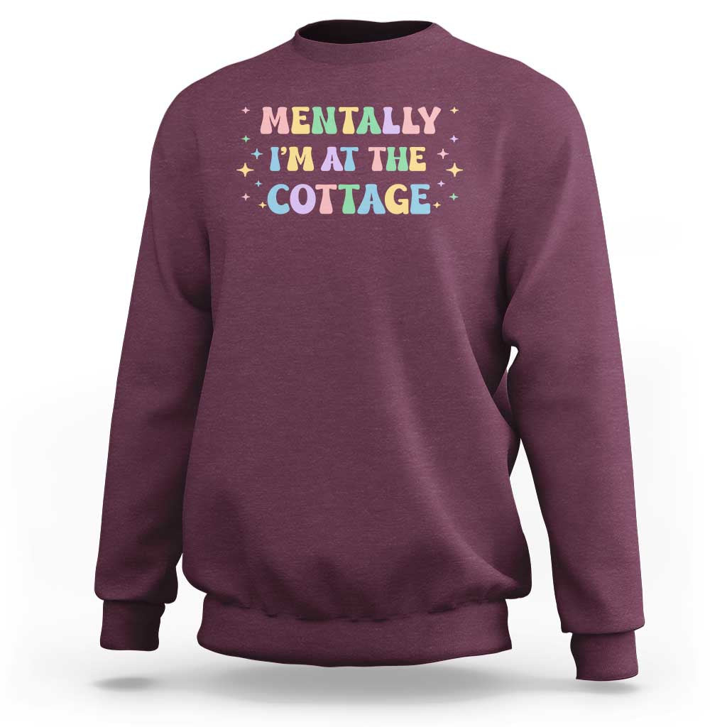 LGBT Romance Hockey Sweatshirt Mentally Im At The Cottage Team Hollanov Fan