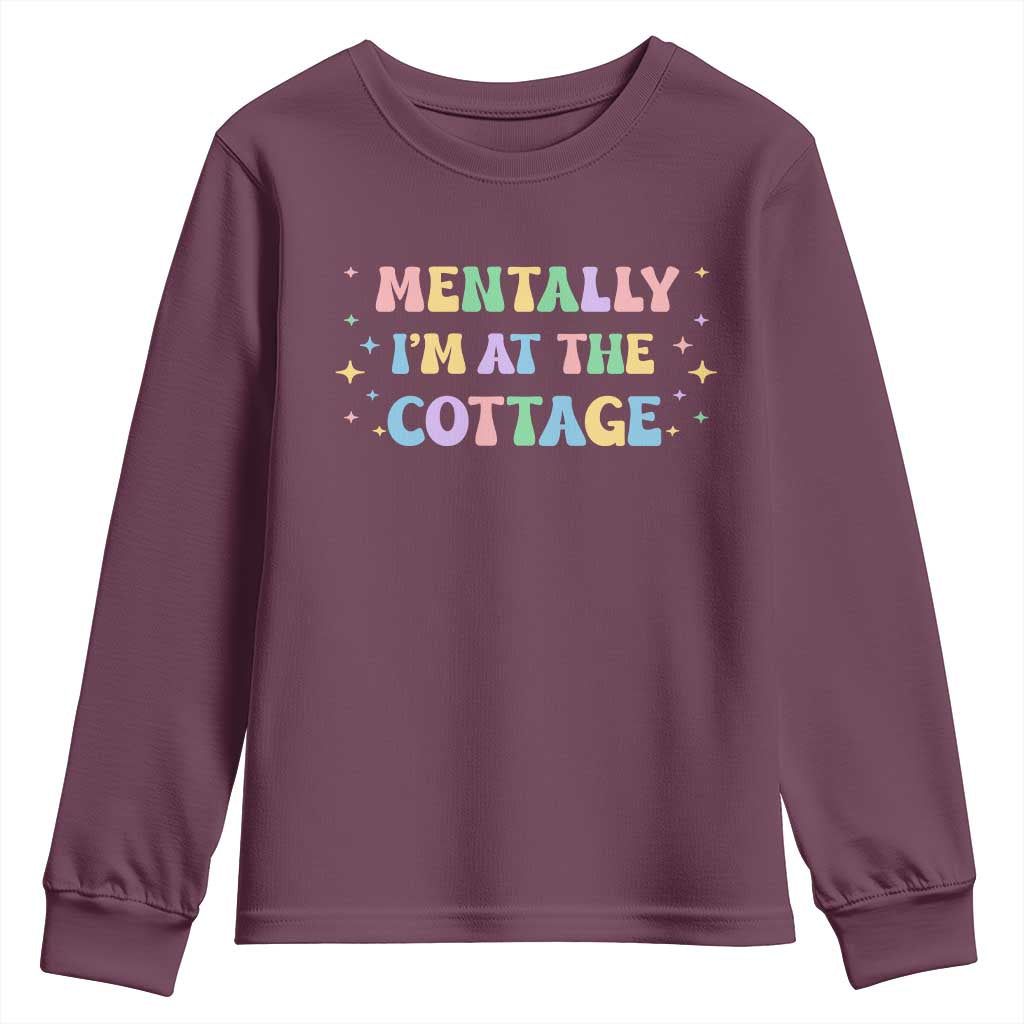 LGBT Romance Hockey Youth Sweatshirt Mentally Im At The Cottage Team Hollanov Fan