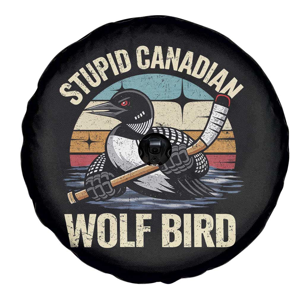 Stupid Canadian Wolf Bird Spare Tire Cover Retro Romance Hockey LGBT Book Movie Fans Gift