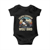 Stupid Canadian Wolf Bird Baby Onesie Retro Romance Hockey LGBT Book Movie Fans Gift