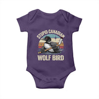 Stupid Canadian Wolf Bird Baby Onesie Retro Romance Hockey LGBT Book Movie Fans Gift