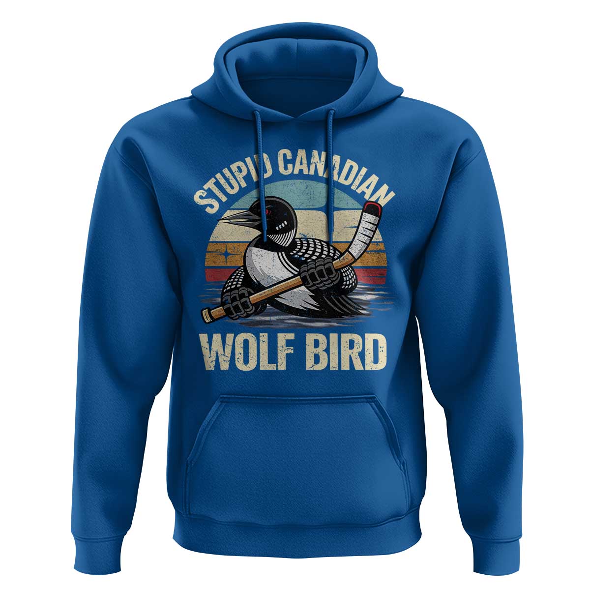 Stupid Canadian Wolf Bird Hoodie Retro Romance Hockey LGBT Book Movie Fans Gift