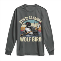 Stupid Canadian Wolf Bird Long Sleeve Shirt Retro Romance Hockey LGBT Book Movie Fans Gift